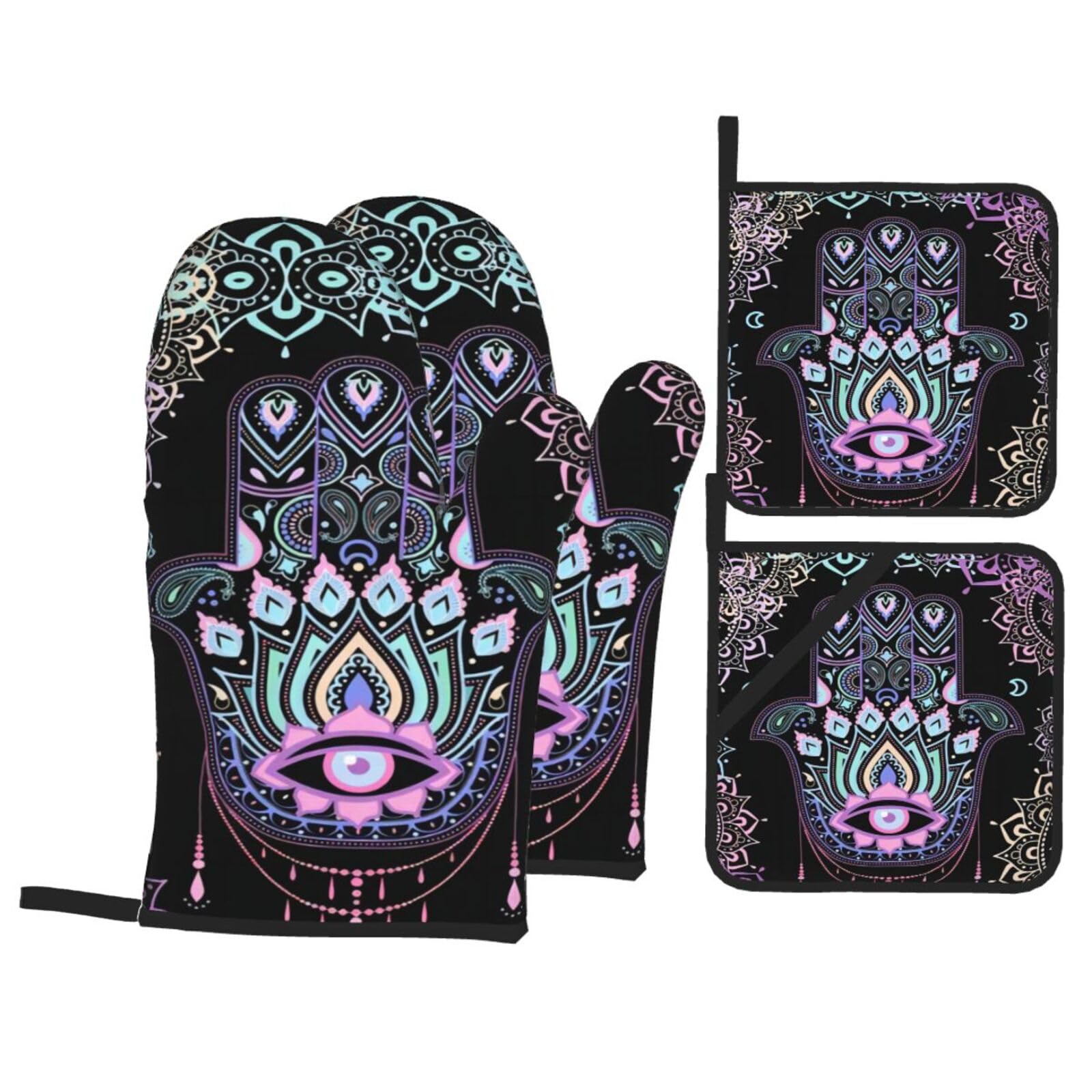 Gants de cuisson tendance imperméables œil maléfique pour manipuler vos plats chauds