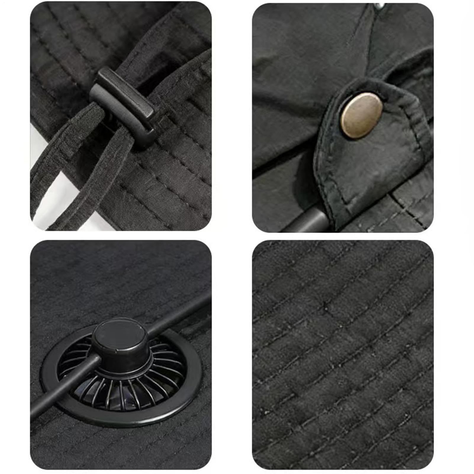 Cappello da sole da uomo con ventilatore e protezione UV - Copricapo estivo per la protezione solare - Uomo Papà Pesca Campeggio Escursionismo Giardinaggio Viaggi Quotidiani