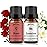 yethious Rose Essential Oil Jasmine Essential Oil for Diffuser, Hair, Skin, Body, Face, Perfume, Soap, Candle Making Rose Fragrance Oil Set Jasmine Oil Organic 2 X 10ML
