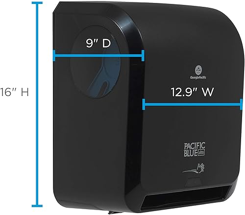 Miniatura 3 de GP PRO (Georgia-Pacific) - Dispensador automático de toallas de papel sin contacto de 8 pulgadas (8 pulgadas), dispensador negro (59590) 1 rollo de