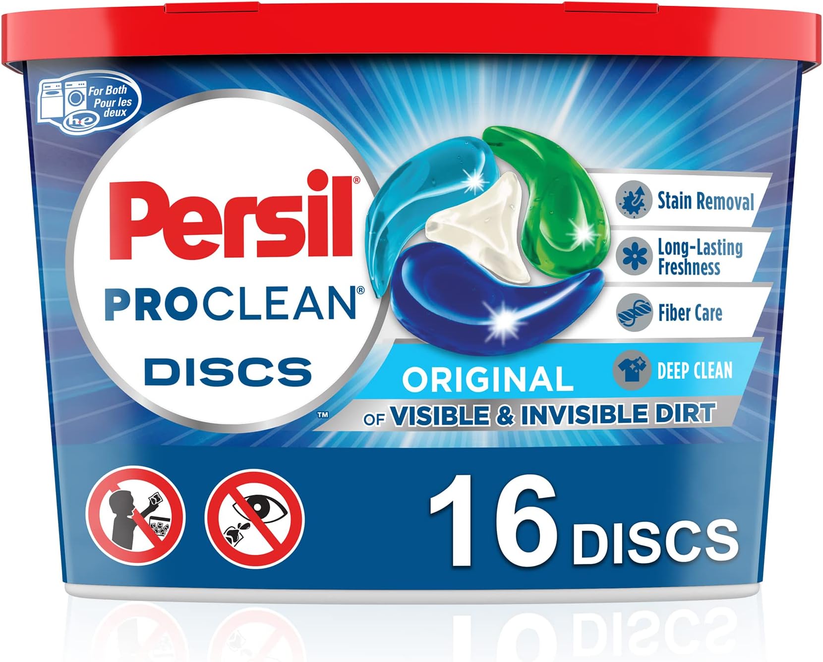 Discs Laundry Detergent Pacs, Original, 16 Count
