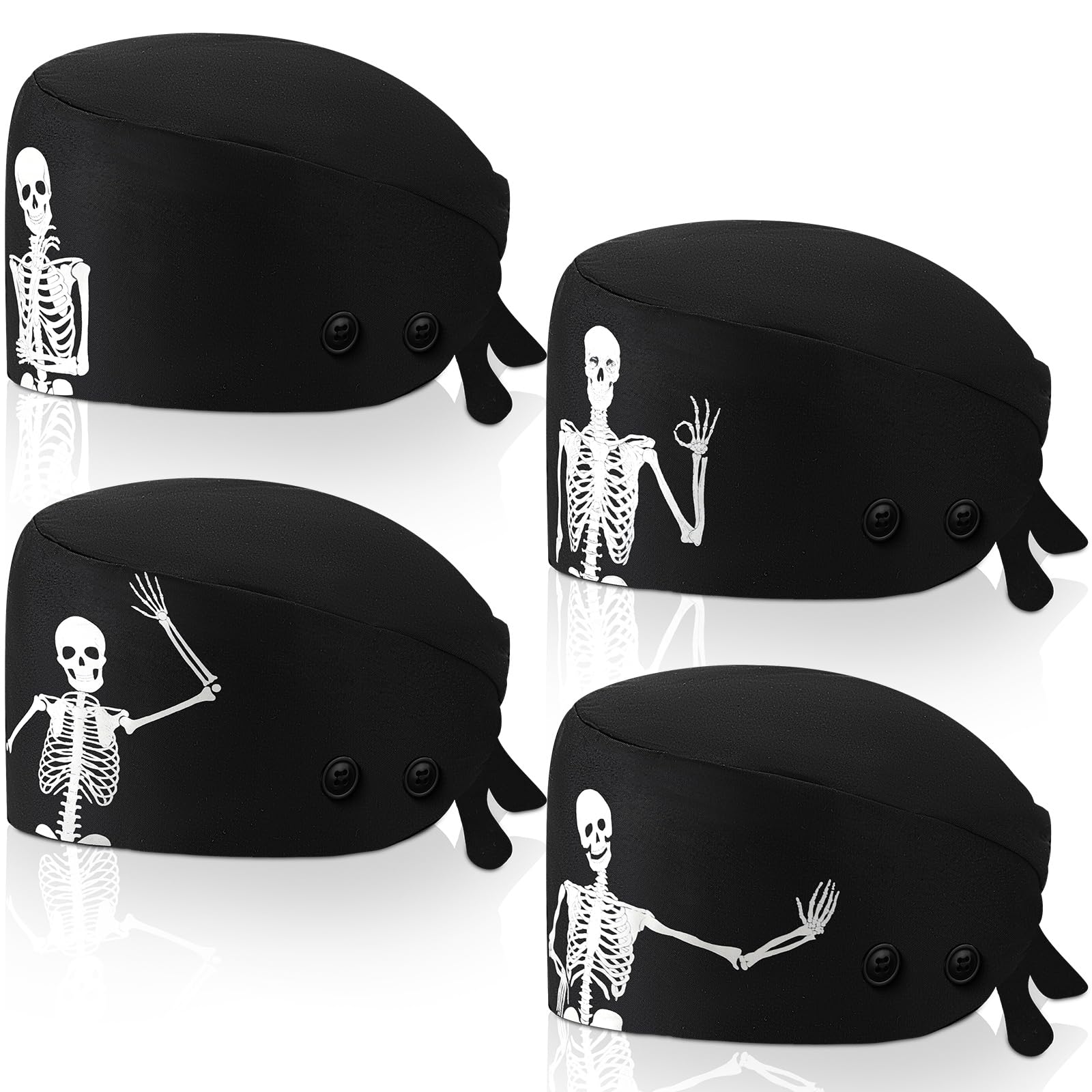 Unittype 4 Pcs Nurse Scrub Caps Women