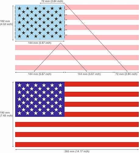 Miniatura 3 de Aleks Melnyk No.429 Plantilla de la bandera americana de 50 estrellas de acero inoxidable, plantillas de metal Unión de 50 estrellas