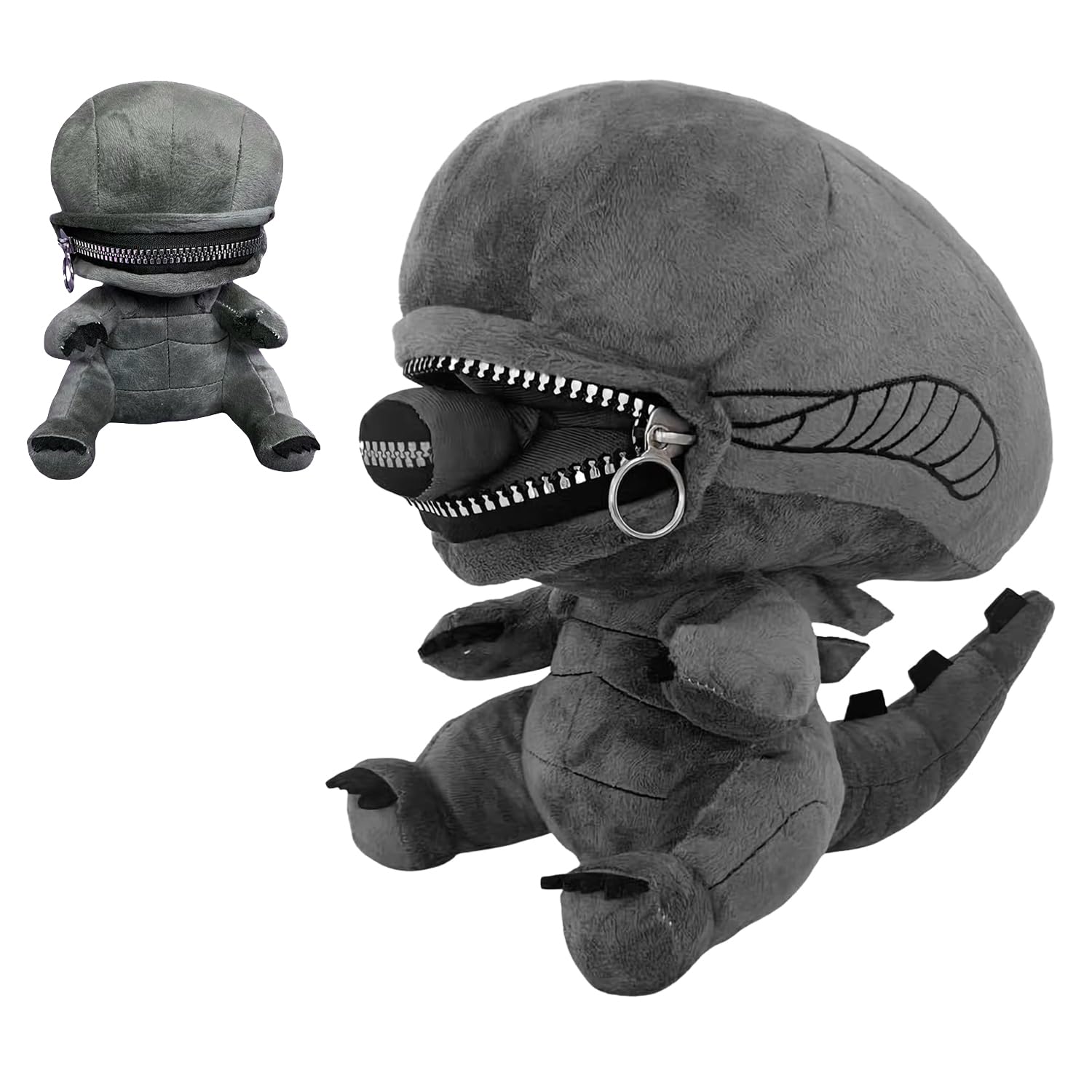 HBSFBH Xenomorph Plush Toy, Zipper Mouth Plush