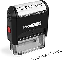 Vista 8 de Sello de caucho personalizado de una sola línea - Autorecargable de tinta., Negro