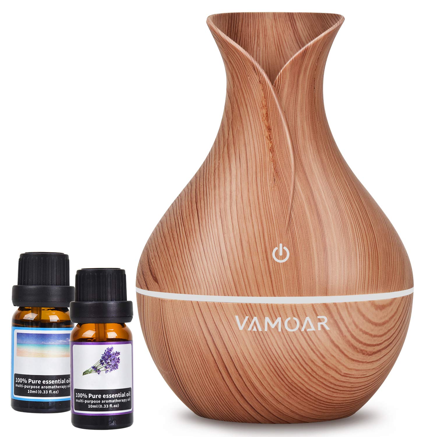 Essential Oil Diffuser Cool Mist Humidifiers with Oils, 120ml USB Silent Humidifier, Aromatherapy Diffusers,Waterless Auto-Off,7 Color Ambient Lights Purifier for Bedroom Office Home (Yellow)…