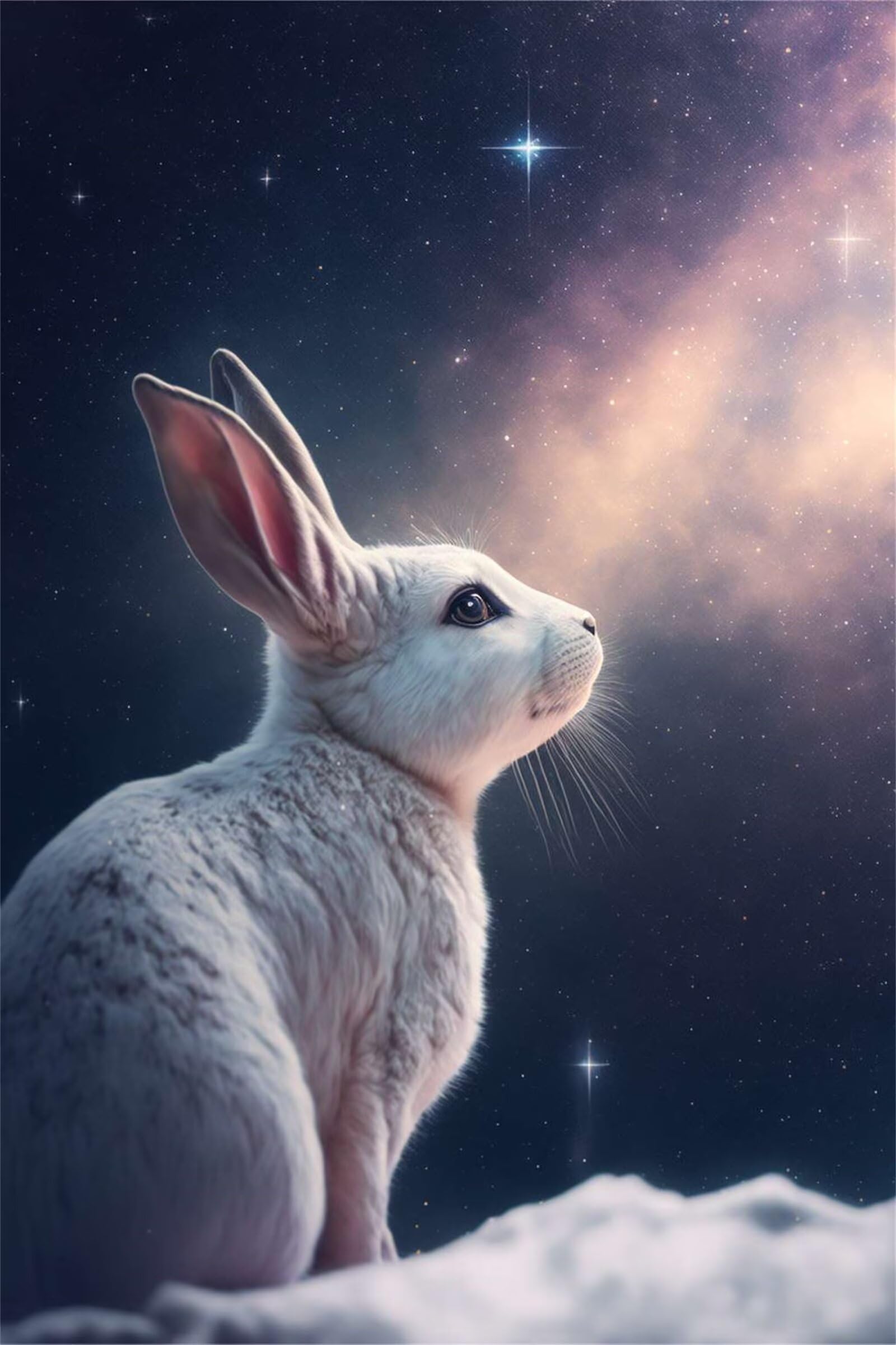 Puzzle dla dorosłych, 1000 elementów, Bunny Stars Artwork Puzzle 75 x 50 cm, kolorowe puzzle "zrób to sam" do dekoracji domu, rodzinne puzzle dla początkujących i dzieci
