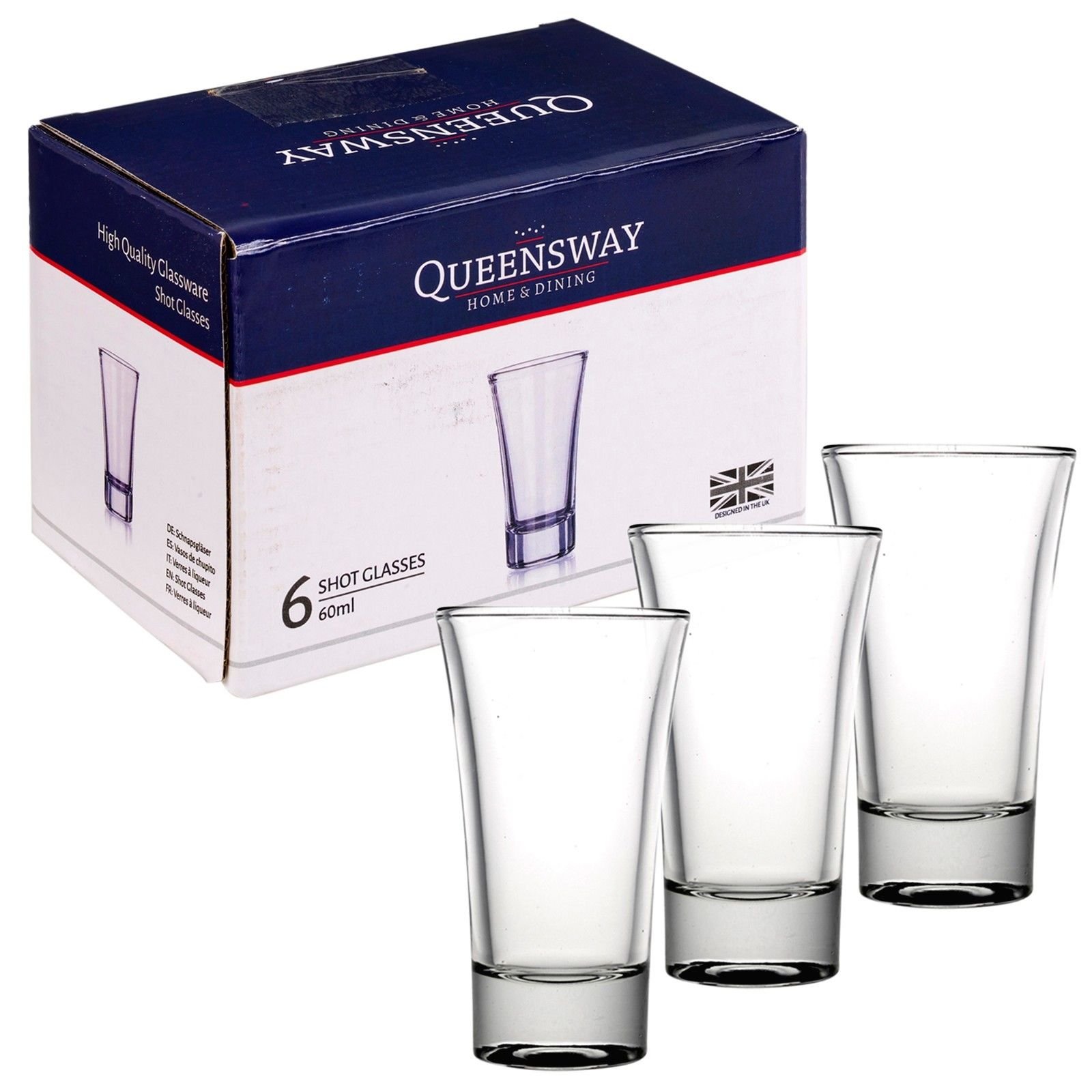 Queensway Colorless Queensway® 60Ml Drinking Shot Glasses Suitable For Whiskey, Vodka, Tequila & Other Alcoholic Spirits (12 Shot Glasses)
