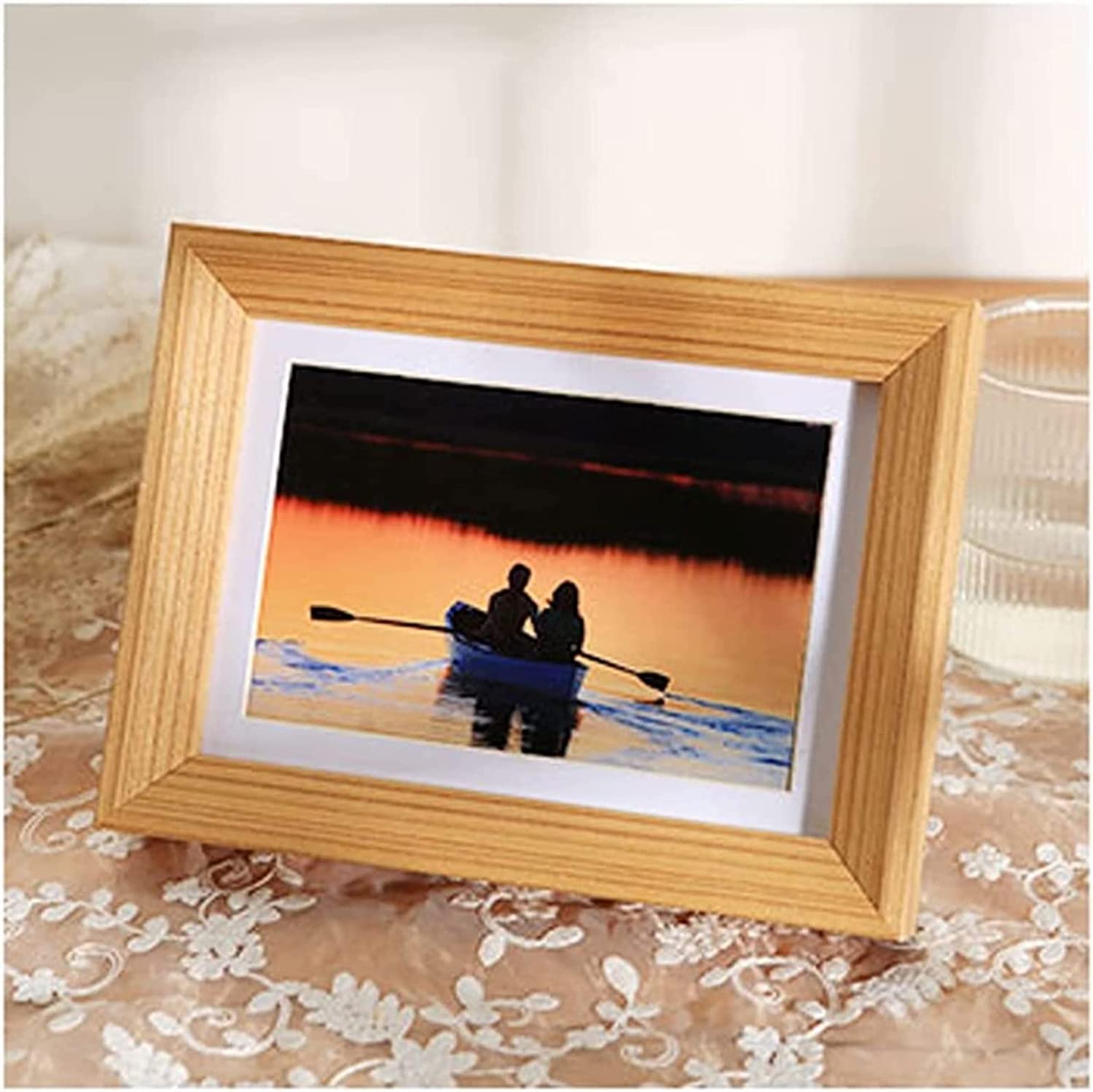 Cadre photo flottant HD en bois véritable pour sublimer votre bureau