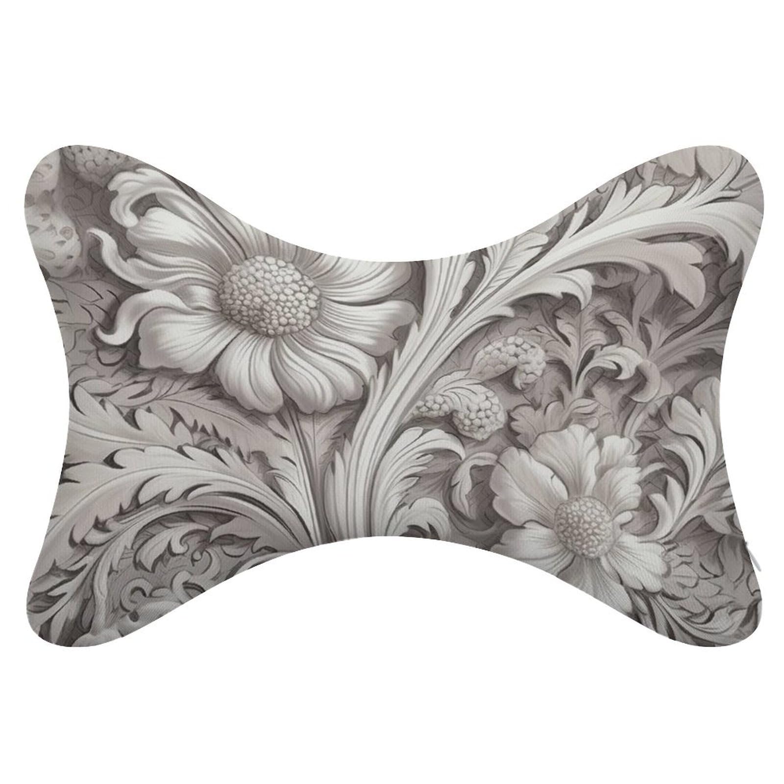 Oreiller d'appui-tête de voiture floral victorien en mousse à mémoire