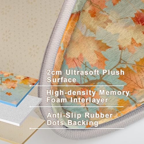 Miniatura 7 de Thanksgiving Autumn Maple Leaves Bathroom Rugs Bath Mat 15.7x23.6 in Extra Soft Shaggy Memory Foam Shower Rug Non Slip Absorbent Throw Rugs Machine