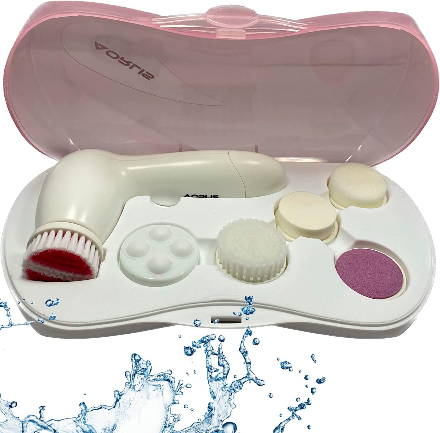 Cepillo Limpiador Facial Electrico 6En1Limpieza Facial,Minimizador de Poros,Removedor de Piel Muerta Cepillo Removedor de Maquillaje Cepillo Limpiador Corporal con estuche perfecto para regalo mujer