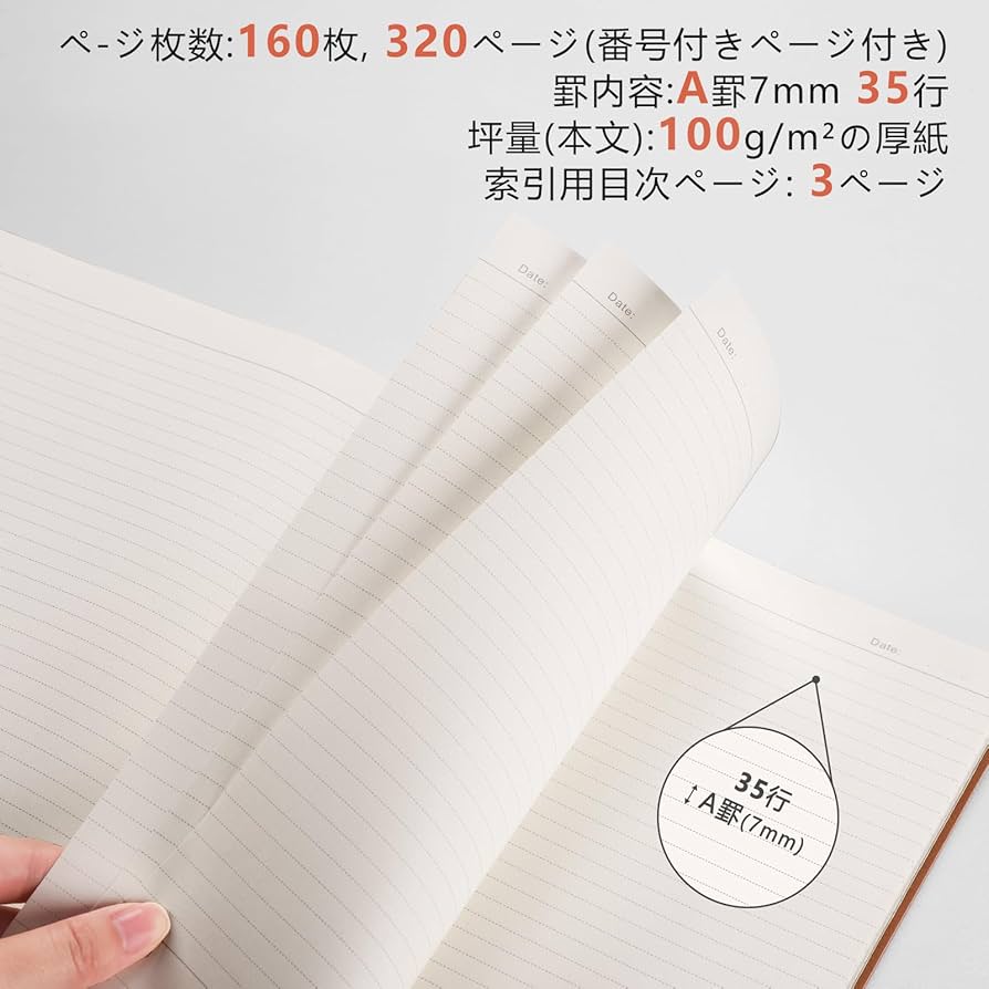 Amazon | AHGXG ノートB5 クラシック ノートブック、100GSM厚紙