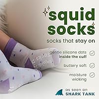 Vista 2 de squid socks Calcetines de viscosa de bambú 0-6M, 6-12M, 12-24M y 2T-3T Calcetines que se mantienen puestos