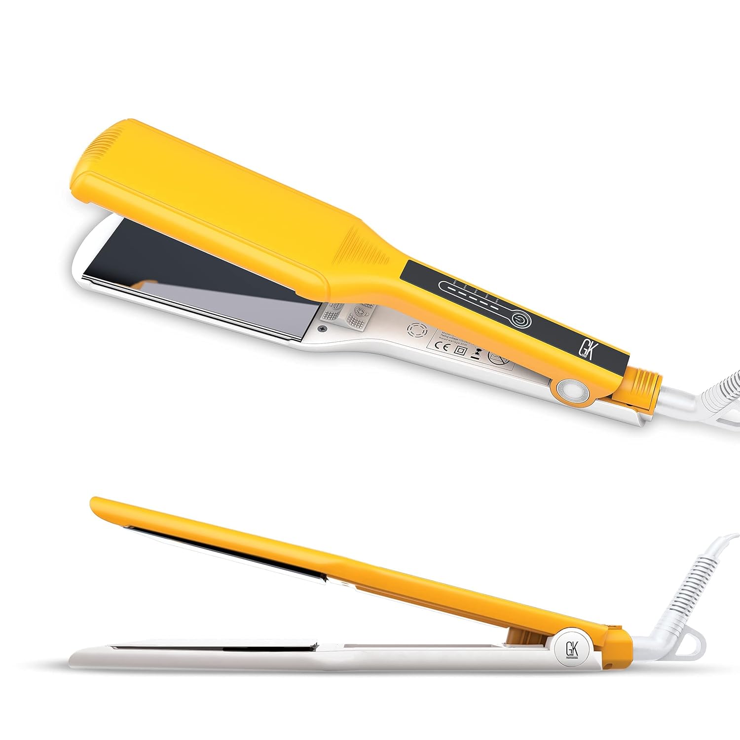 GK HAIR Global Keratin One Control Titanium Styling Flat Iron, 1.5 inches Wide Plates, Auto Shutoff, Professional Straightener, All Hair Types, 150C-232C - Image 6