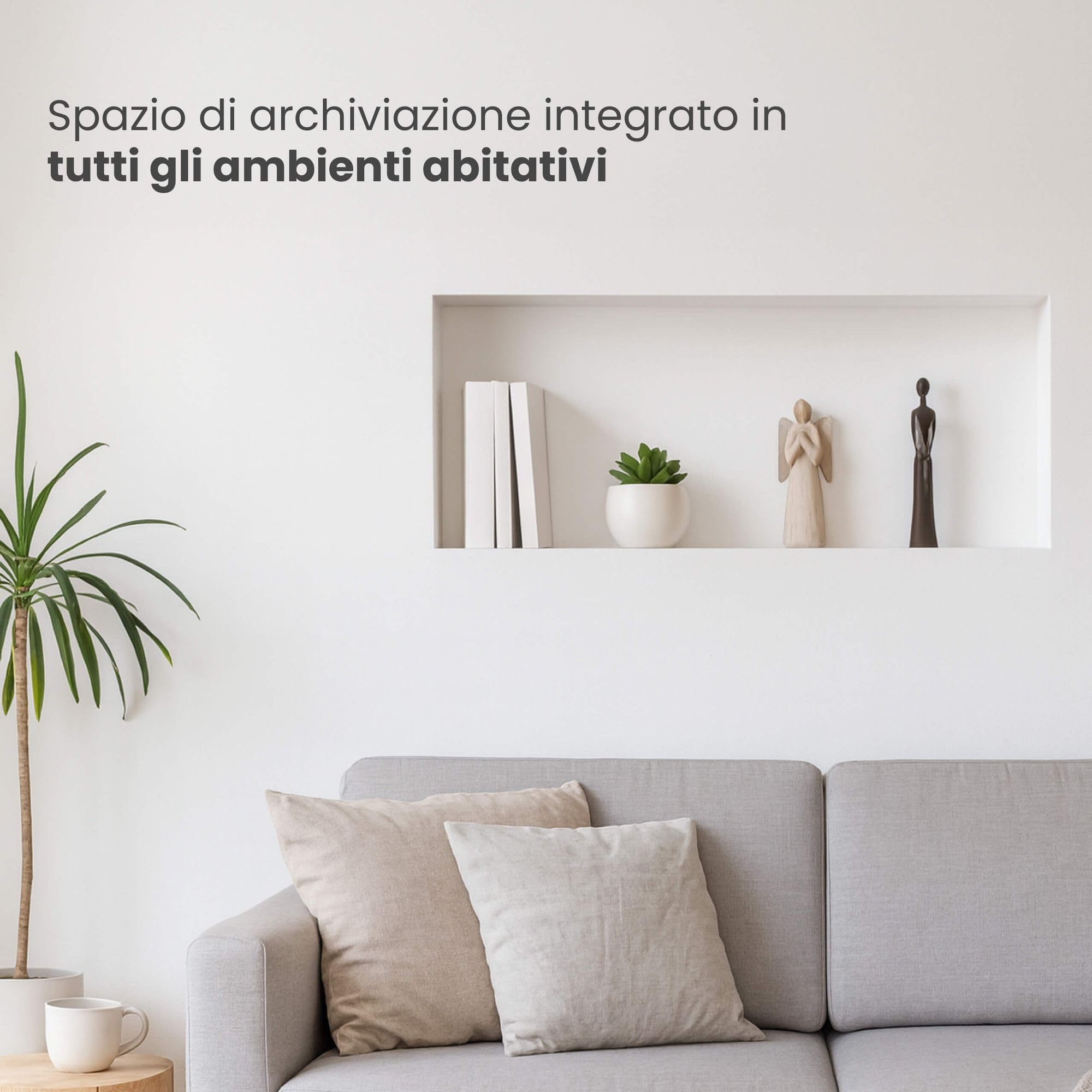 Nicchia doccia 30 x 60 x 12cm piastrellabile - nicchia in cartongesso pronta all'installazione per bagno e ambienti abitativi