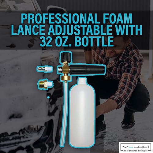 Miniatura 2 de MTM Hydro, lanza de espuma profesional original ajustable de 32 onzas Botella