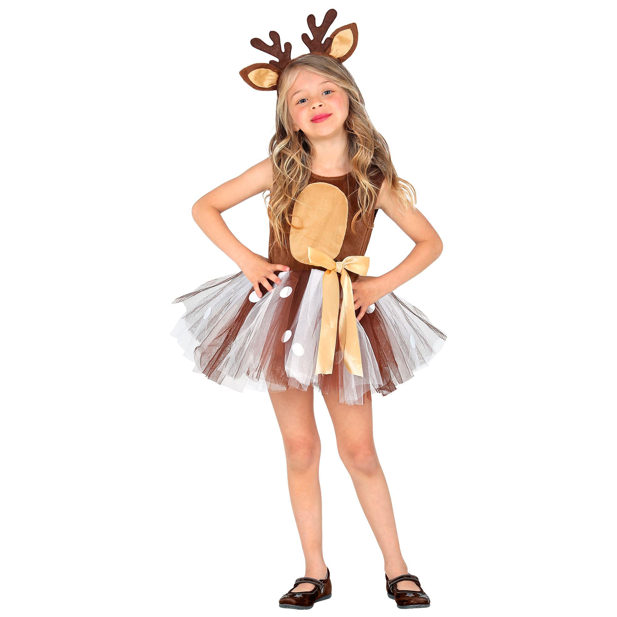 W WIDMANN MILANO Party Fashion - Kinderkostüm Tier, Kleid mit Tutu, Haarreif, Tierkostüm, Faschingskostüme