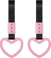 Vista 10 de 2 piezas anillos en forma de corazón correas para manija de automóvil, dije de deriva, encanto para parachoques trasero, anillo de advertencia