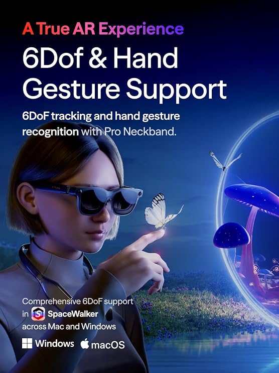 VITURE Luma Ultra AR Glasses, 152'', Full 6Dof Support, AR Hand Gestures, 52 FOV, 1500 Nits,XR Glasses for iPhone 17/16/15, Android, Mac, PC, Switch&Switch 2, World's 1st Real-time 2D to 3D
