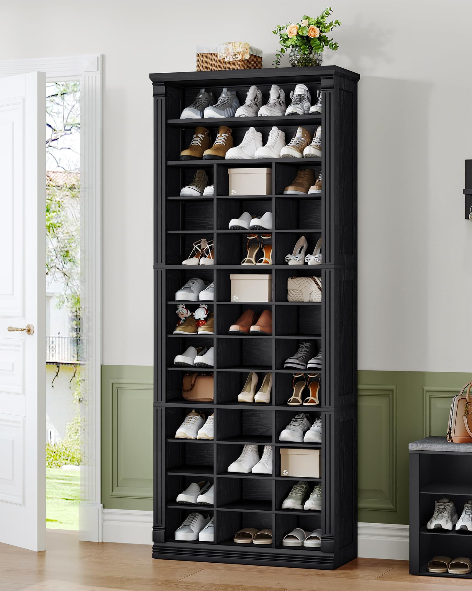 Amazon.com: Hzuaneri 13 Tiers Shoe Storage Cabinet, Tall Shoe