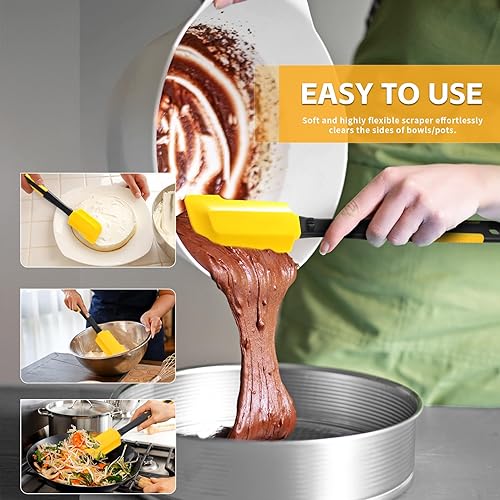 Miniatura 22 de Cepillo de silicona para untar pastelería, 2 cepillos de silicona extra largos para asar a la parrilla, cepillos resistentes al calor de 2 pulgadas