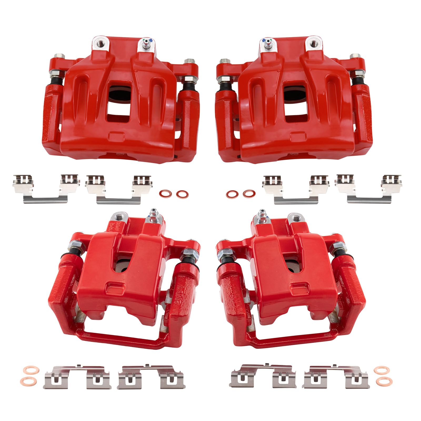 TRQ Brake Caliper Set Performance Compatible with 2005-2011 Chrysler 300 2009-2011 Dodge Challenger 2006-2011 Charger 2005-2008 Magnum