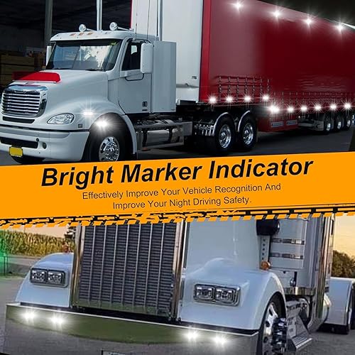 Miniatura 21 de Marcador lateral ovalado para remolque, 2 unidades, 16 diodos de haz alto/bajo, luz LED para remolque, luz LED para respaldo, camión, camioneta