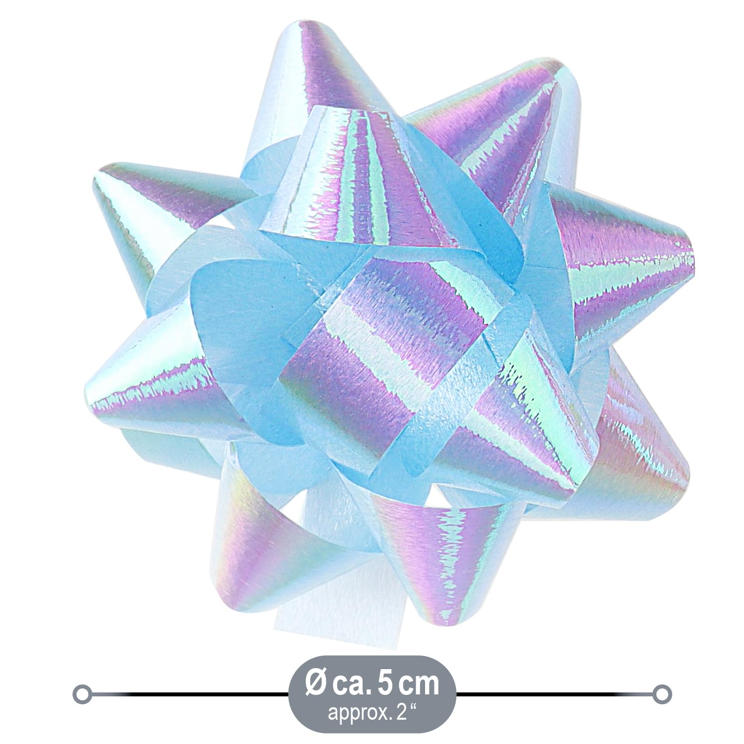 Lazos de Regalo autoadhesivos 5x2 cm Decorativos para Navidad Cumpleaños Bodas (Azul Claro/Rosa/Verde) 60 uds