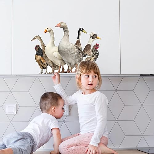 Miniatura 4 de Calcomanías de pared de patos divertidos, calcomanías de pared extraíbles para despegar y pegar, regalo divertido para amigos de Navidad, cocina,