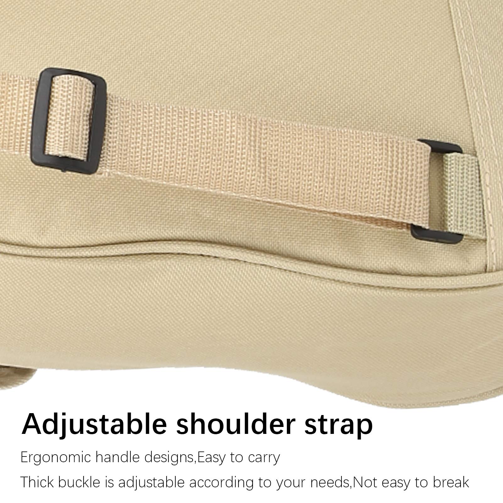 Housse pour Ukulélé 24 Pouces, Beige, Oxford Imperméable avec Bretelles Réglables - Protection Anti - Choc, Poche Externe Pratique, Transport Facile