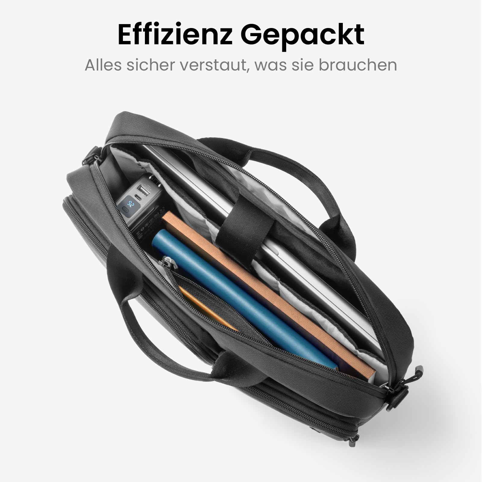 tomtoc Laptoptasche Passt Bis Zu 15 15,6 16 Zoll Laptop Wasserabweisend Tasche für MacBook Pro M5 Pro/Max (2026), Aktentasche Herren für Business Tägliches Pendeln, Platz für Dokumente und Ladegerät