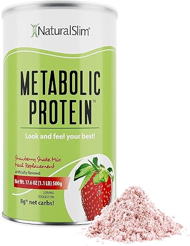 Vista 23 de NaturalSlim Proteína en polvo con vitaminas y minerales Metabólico C-Plus - Polvo de reemplazo de comidas fortificado con vitamina C, zinc