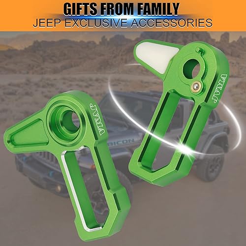 Miniatura 2 de JVMA Freedom - Pestillo de panel de techo rígido para Jeep Wrangler JL JLU 2018-2023 y Gladiator JT, accesorios de aluminio, verde, paquete de 2 (no