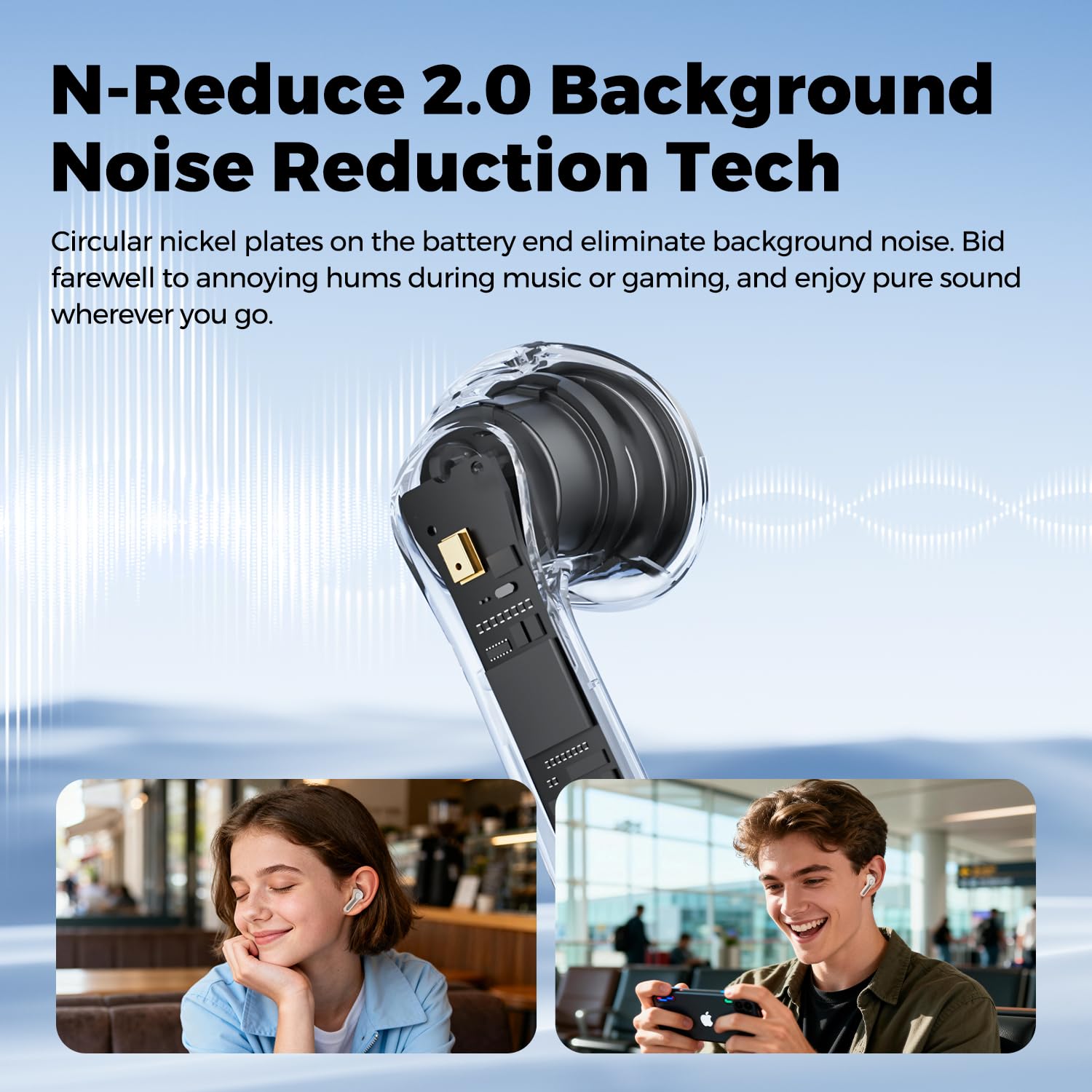 SoundPEATS Air6 HS BT 6.0 - Cuffie senza fili, semi-in-ear per un trasporto leggero e confortevole, driver a tre magneti da 13 mm con audio LDAC Hi-Res, audio ad alta risoluzione, 45 ore di autonomia