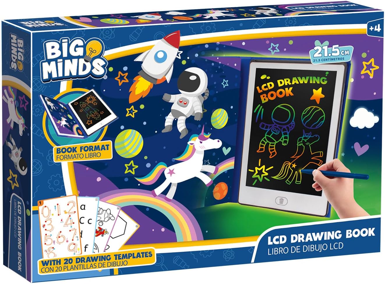 Pizarra mágica Big Minds Space con 20 plantillas reversibles por 24,99€