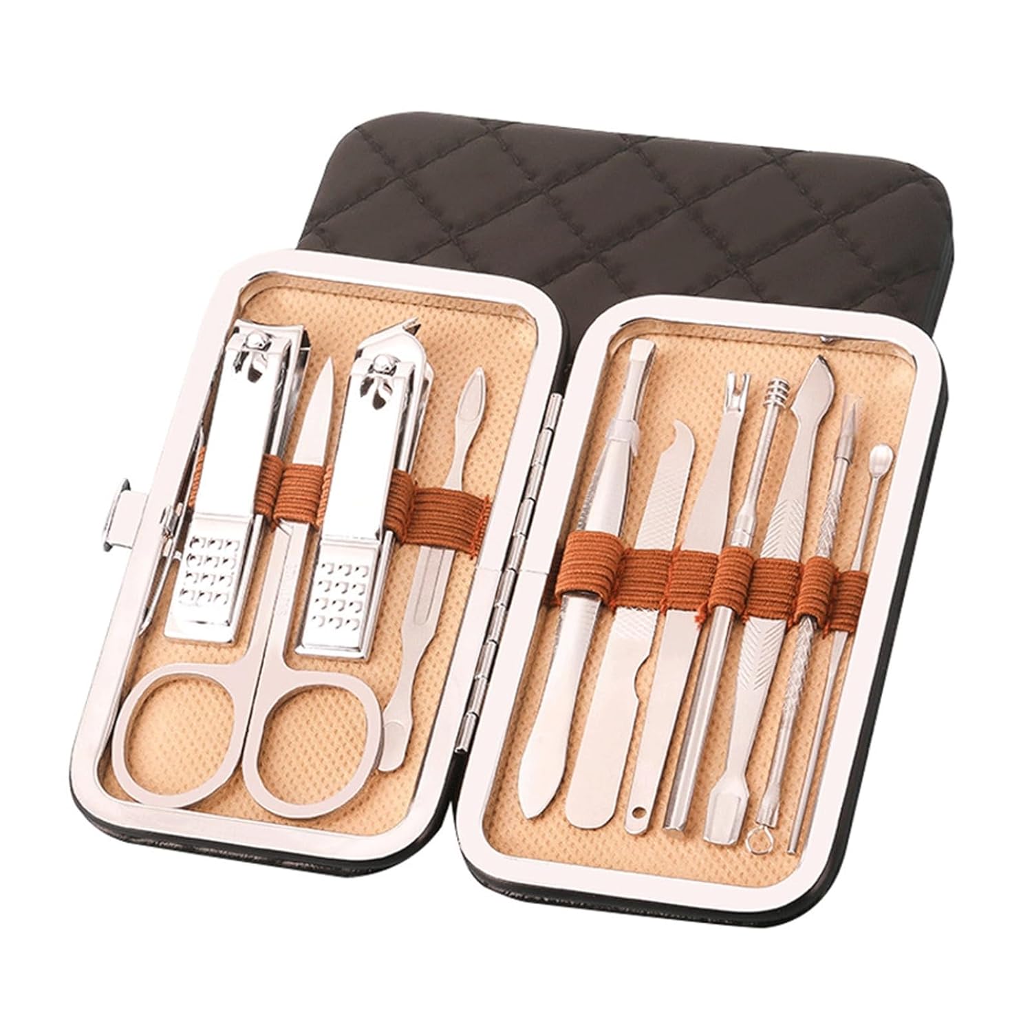 11-piece Nail Clipper Set Home Eyebrow Clipper Ear Acne Remover Nail Clipper Beauty Manicure Tool White-fruit Peach5