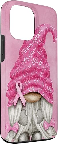 Miniatura 63 de iPhone 15 - Soporte rosa contra el cáncer con gnomo para el caso de concientización sobre el cáncer de mama