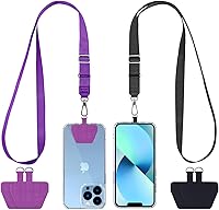 Vista 14 de CACOE Cordón para Teléfono 2 Piezas Correa Ajustable para el Cuello, 4 Piezas Parches, Universal Crossbody Multifuncional Parche Cordones