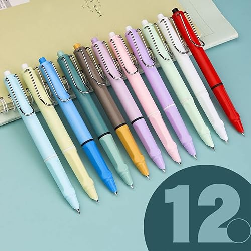 Miniatura 5 de Qeahenwi Pluma estilográfica retráctil de una sola prensa, 2023 nueva pluma estilográfica retráctil para escribir, con tinta negra (C-4PCS)