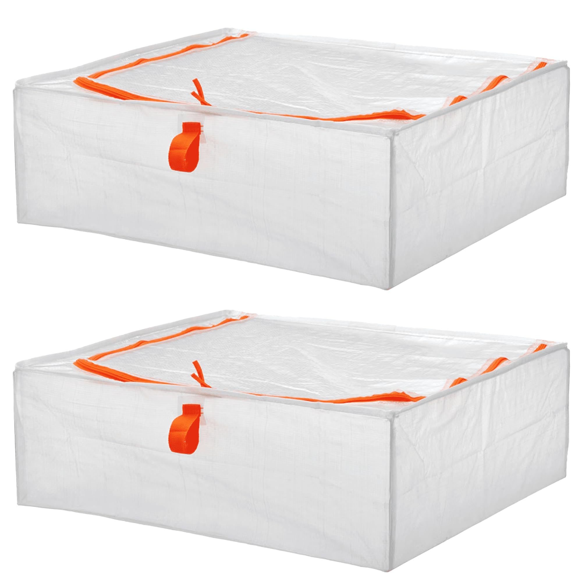 Large Transparent Storage Case – 55x49x19 cm (22x19x7 inch) – Durable Polypropylene Plastic Box with Lid for Clothes, Toys, and Household Organization (2)