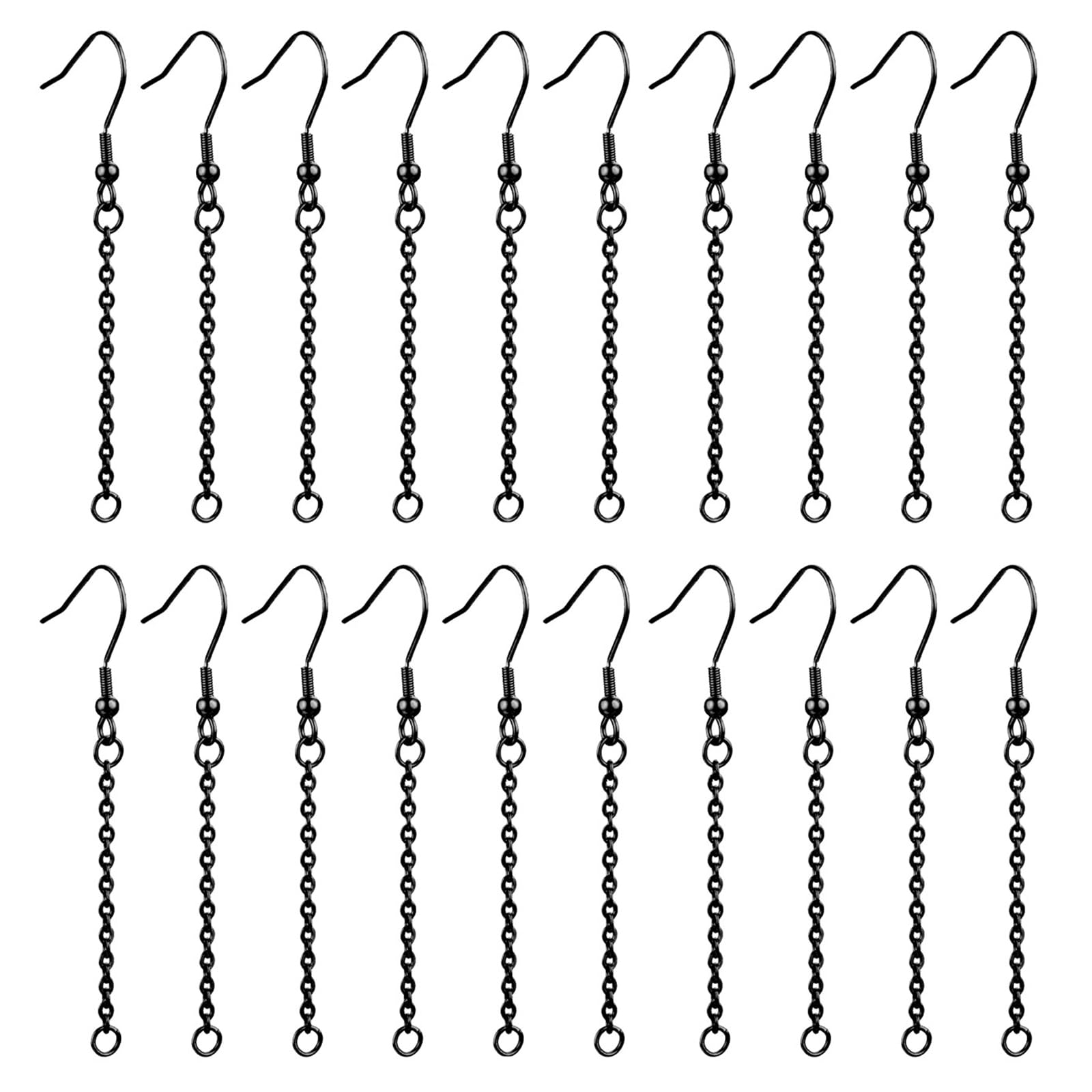 Maxtonser Pack of 20 Dangle Earring Wires for Jewelry Making Adjustable Chain Extender Set for Jewelry Making Extension Chains