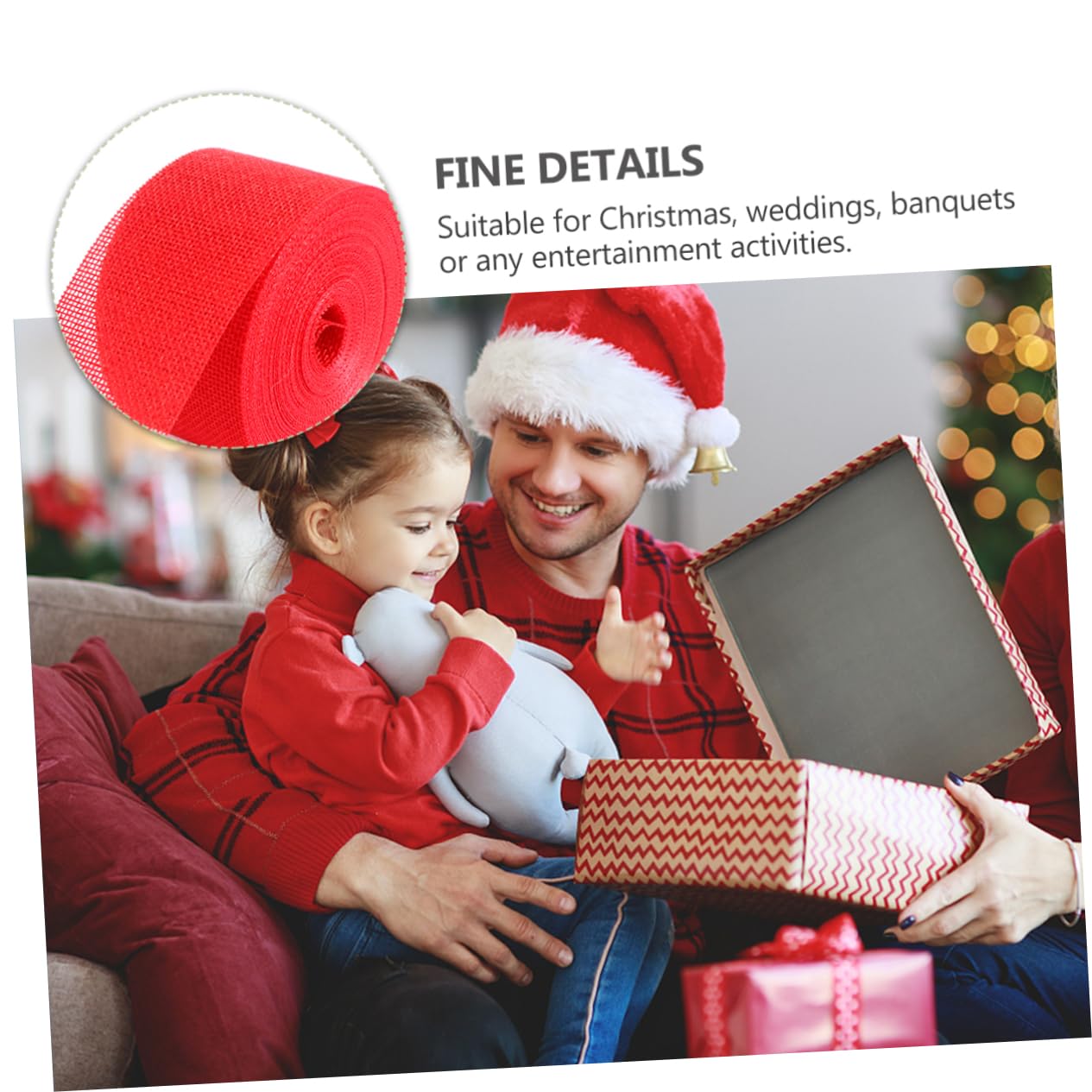 NUOBESTY 6rollen Weihnachtsgeschenkband Schleifenband Für Basteln Verpacken Und Dekorieren Für Hochzeiten Und Festlichkeiten Langlebig Und Vielseitig Einsetzbar
