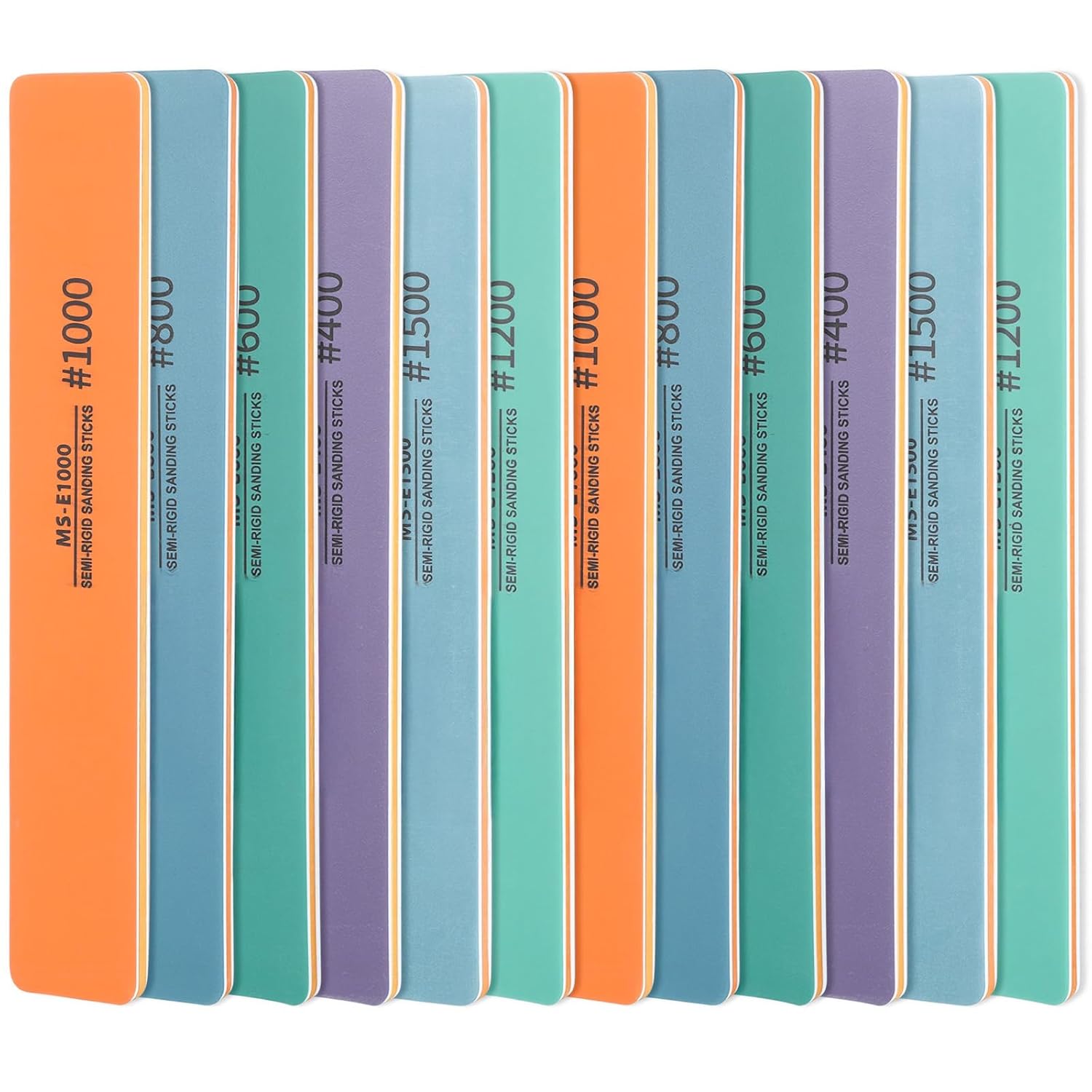 12 PCS Sanding Stick for Plastic Model, Polishings Sticks Assorted Fine Detailing Polishing Sticks 3D Print Polishings Stick Polishing Metal and Plastic Sandings Tools Reuse 400 to 1500 Grit Sandpaper