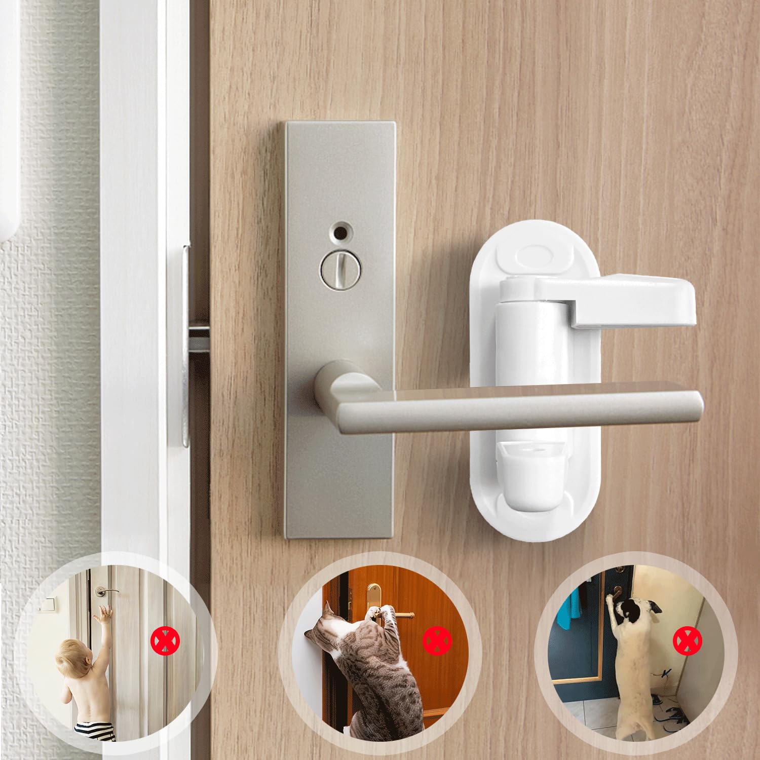 Entrebailleur Fenetre Serrure Sécurité Enfant - Lot De 2 Pour Fenêtres Et Meubles - Installation Sans Perçage Facile Bloque Porte