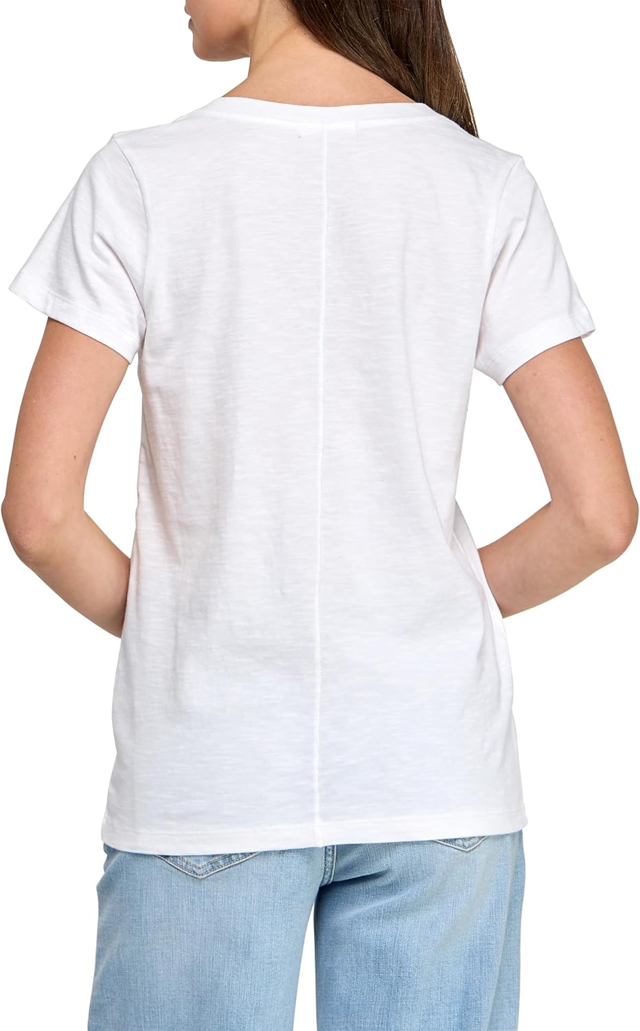 GREEN VOYAGE Women's GOTS Certified 100% Organic Cotton Slub V-Neck T Shirt Short Sleeve Tee Tops - Image 5