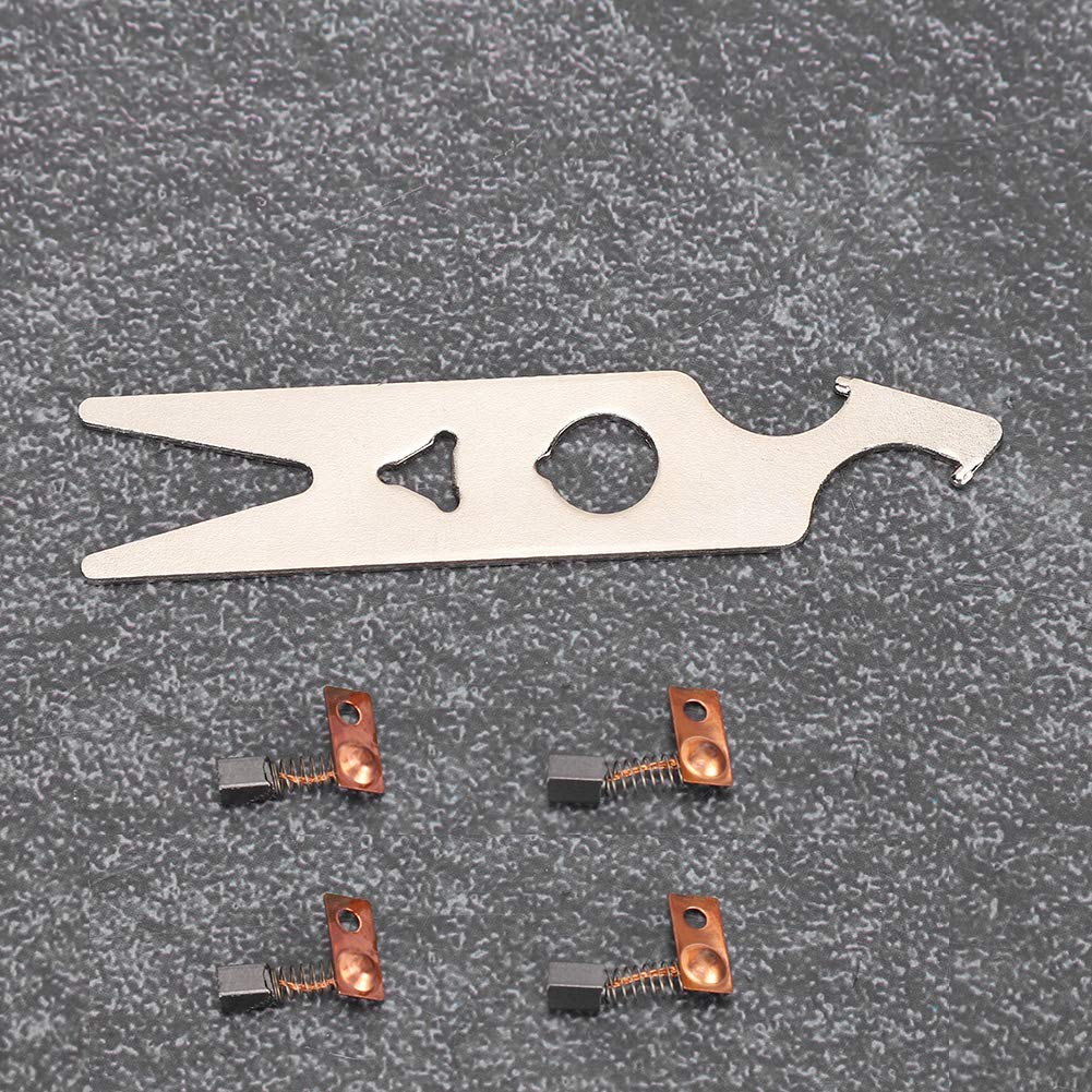 Valentine's Day Carnival Carbon Brush, Alloy Material Great Replacement 4pcs Carbon Brush Nail Drill Handpiece Accessory - Image 3