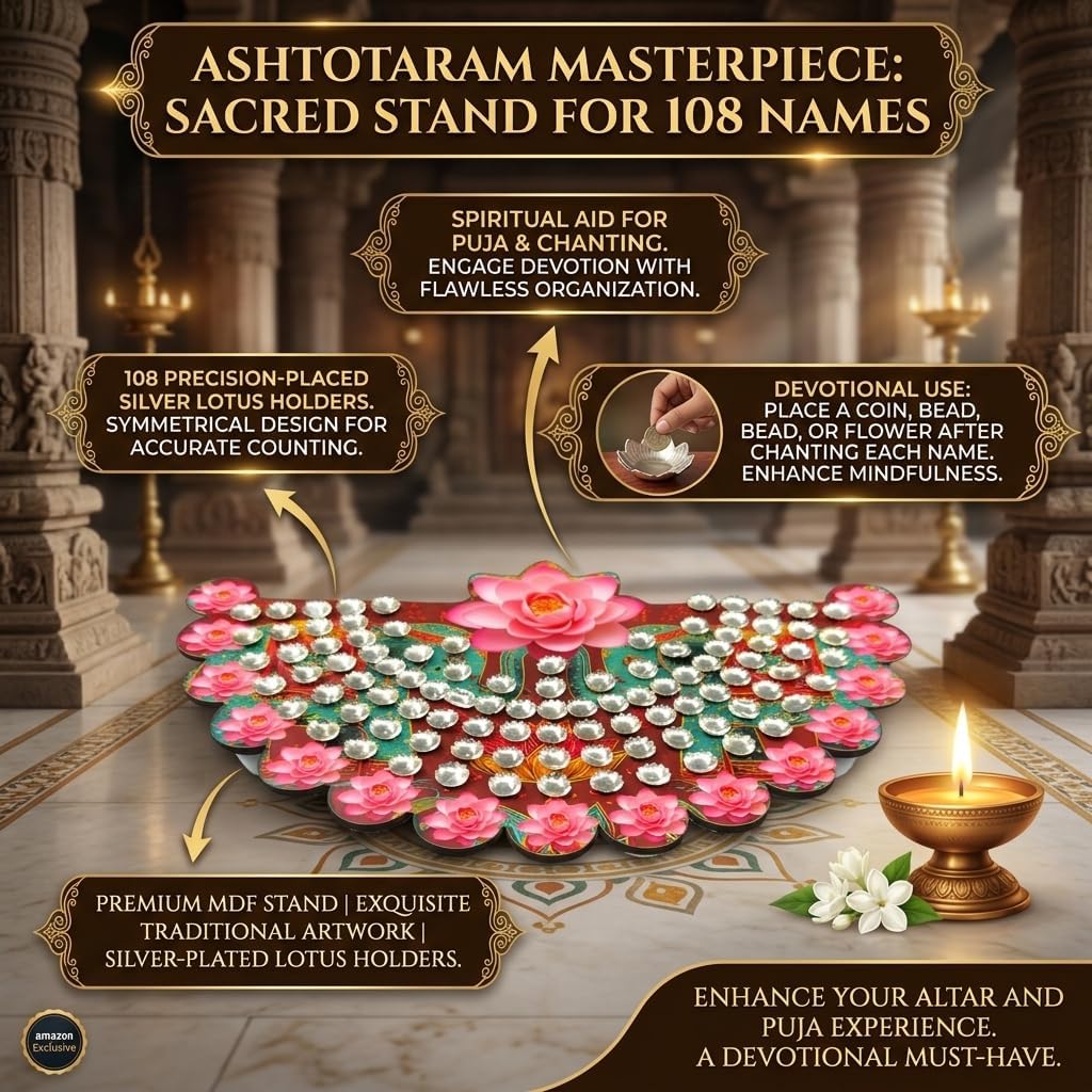 Flower stand ロータス 108 デザイン Satvaikya Ashtotaram Stand 108