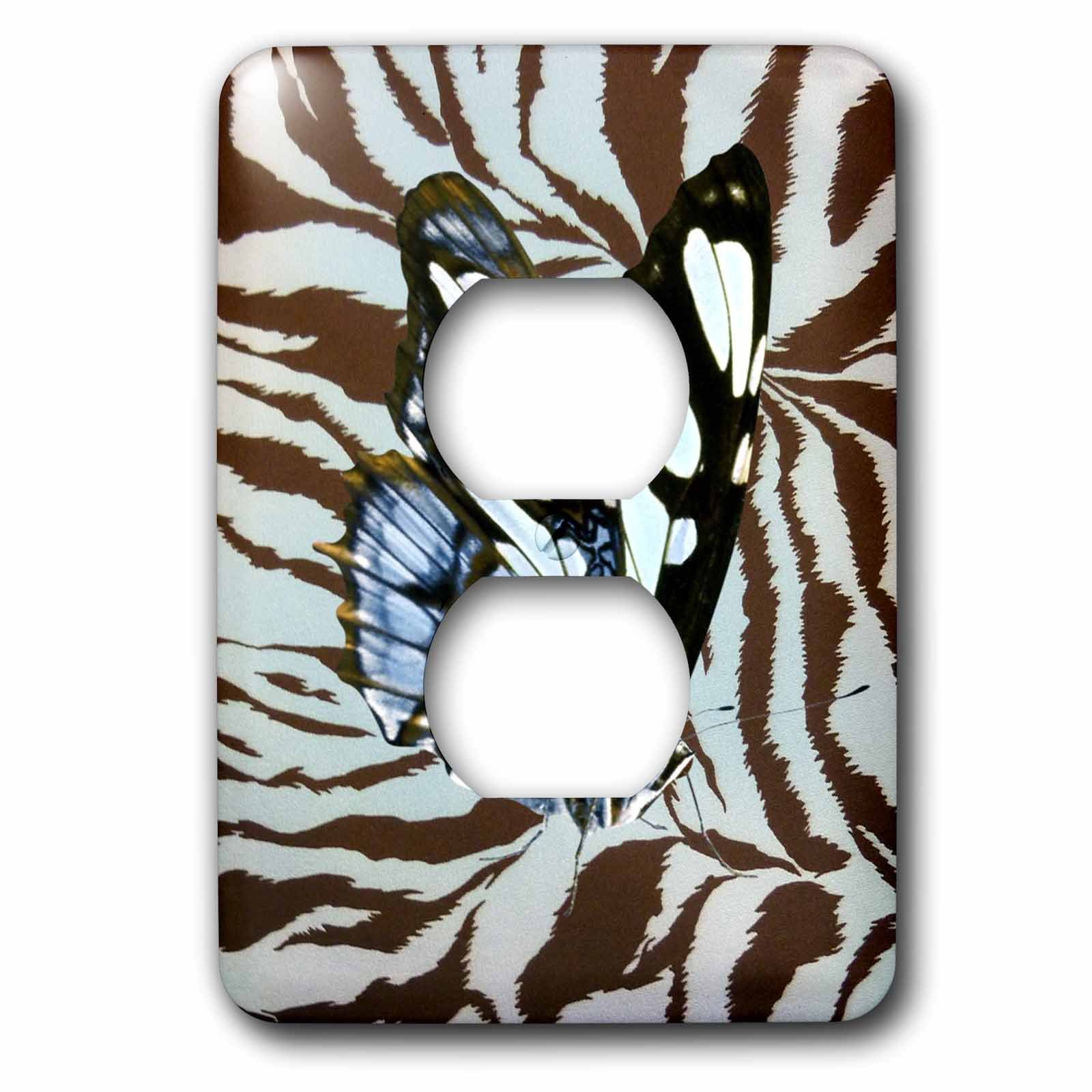 Papillon sur girafe plaque double prise pour cacher les imperfections