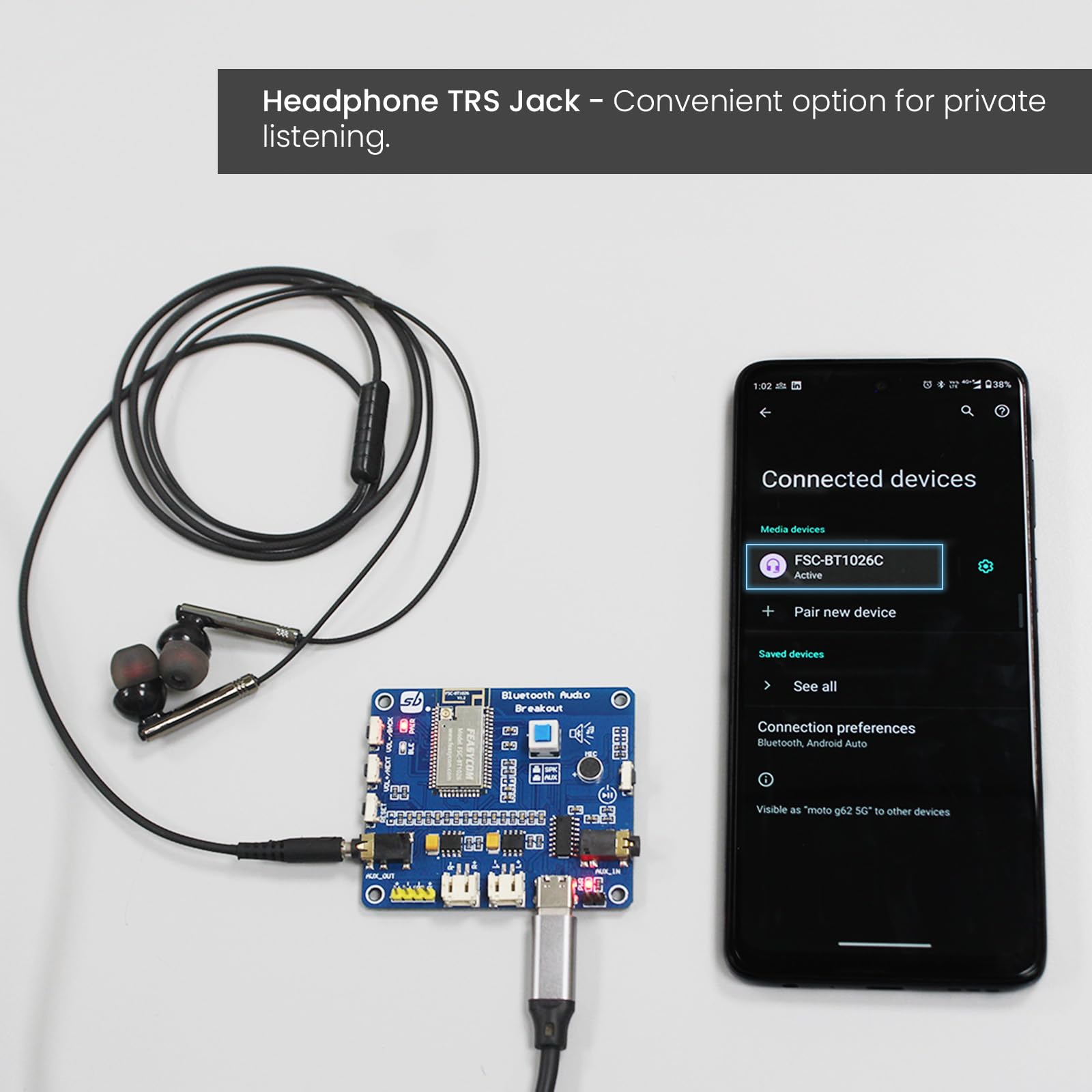SB COMPONENTS Scheda di espansione Bluetooth Audio Breakout con altoparlante da 2 Watt per soluzione audio tutto in uno Rivoluziona i tuoi test e le tue esperienze audio con la scheda di espansione